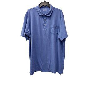Peter Millar Men's Size XXL Blue Polo Shirt Cotton/Spandex *Discoloration*